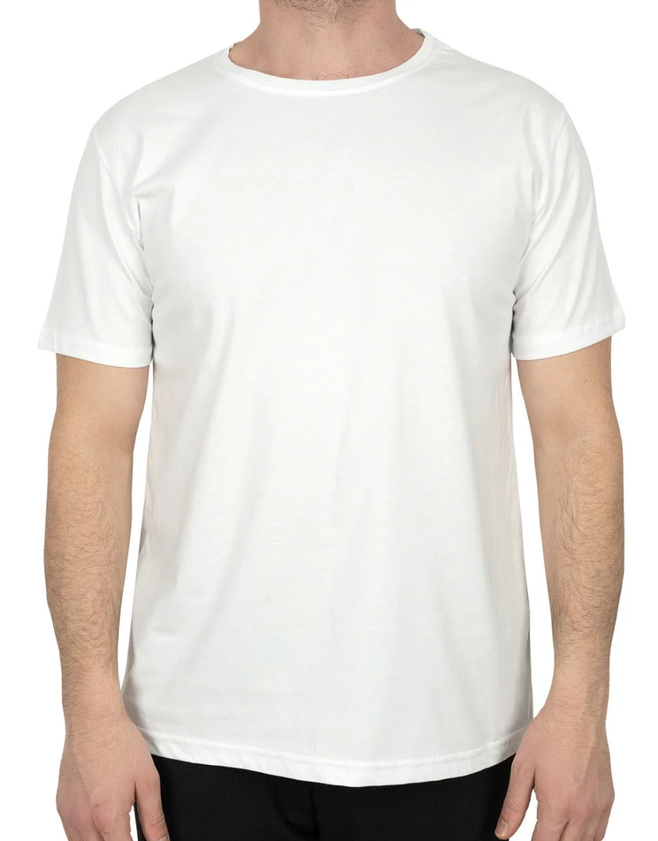Basic Bisiklet Yaka Tişört — 1. Kalite