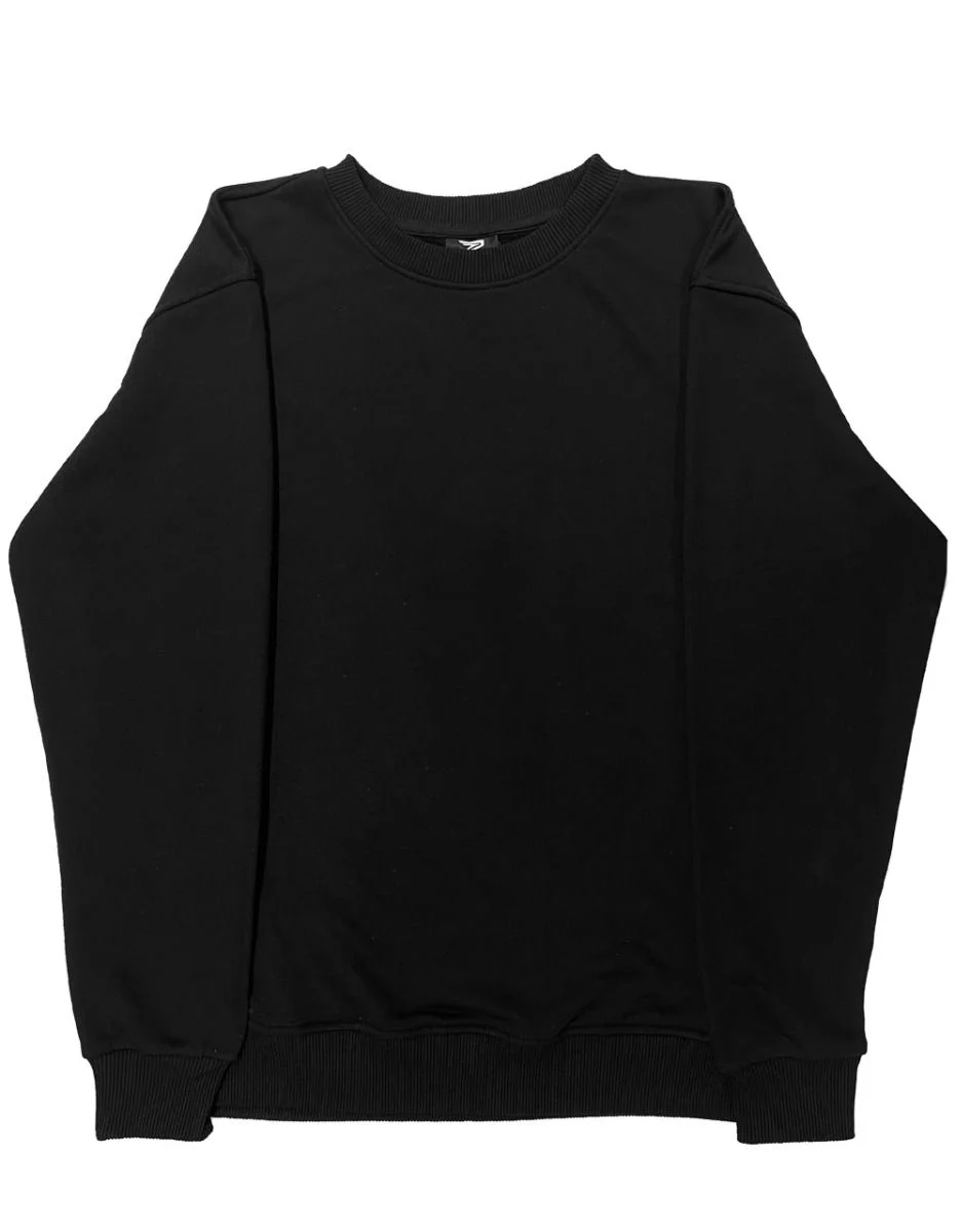 Bisiklet Yaka Sweatshirt — 3 İplik Şardonsuz