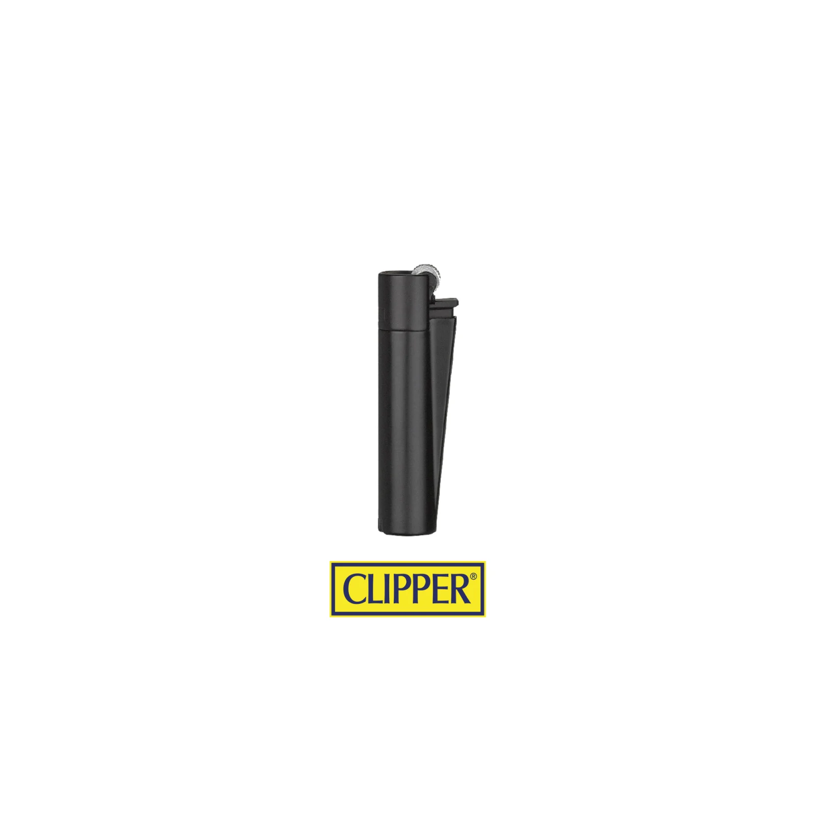 Clipper Matt Black Metal Çakmak