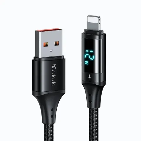 Mcdodo CA-1060 Dijital Ekranlı Usb-ATo Lightning Hızlı Data-şarj Kablosu 3a 1.2m