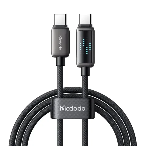 Mcdodo CA-4250 100w Type-c to Type-c Şarj Hız Göstergeli Şarj Ve Data Kablosu- 1.2m Siyah