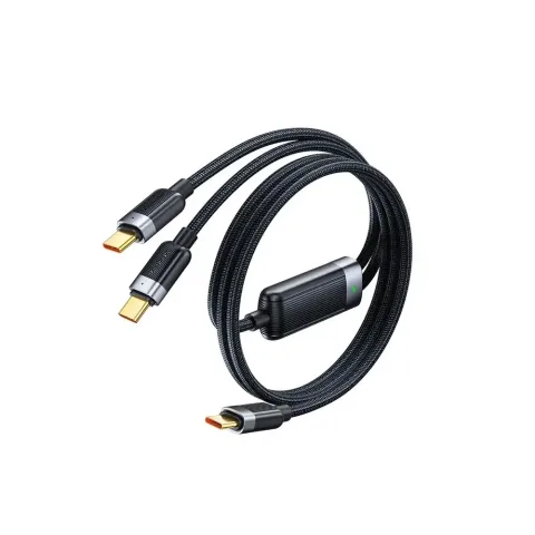 Mcdodo CA-6780 2in1 Arada Type-c to Type-c + Type-c 100w Siyah Kablo 1.5m