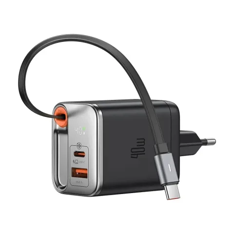 Mcdodo CH-4281 40W GaN Şarj Adaptörü Dahili Geri Çekilebilir Kablolu