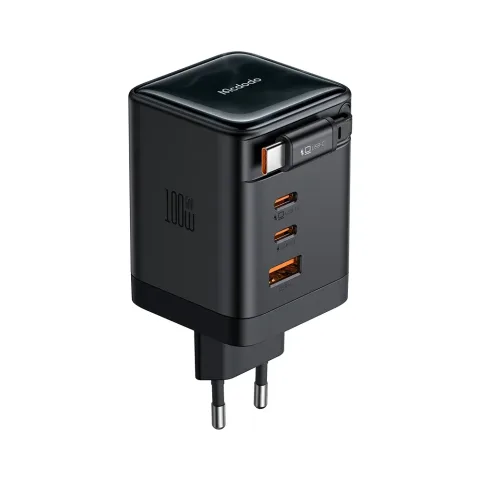 Mcdodo CH-8470 FreeGo 100W Geri Çekilebilir Kablolu 3C1A GaN Şarj Adaptörü