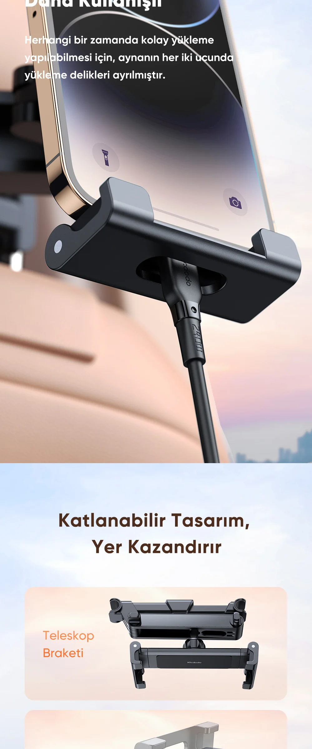 Mcdodo CM-4320 Araç Koltuk Arkası Tablet Tutucu ürün afişi · bölüm 7