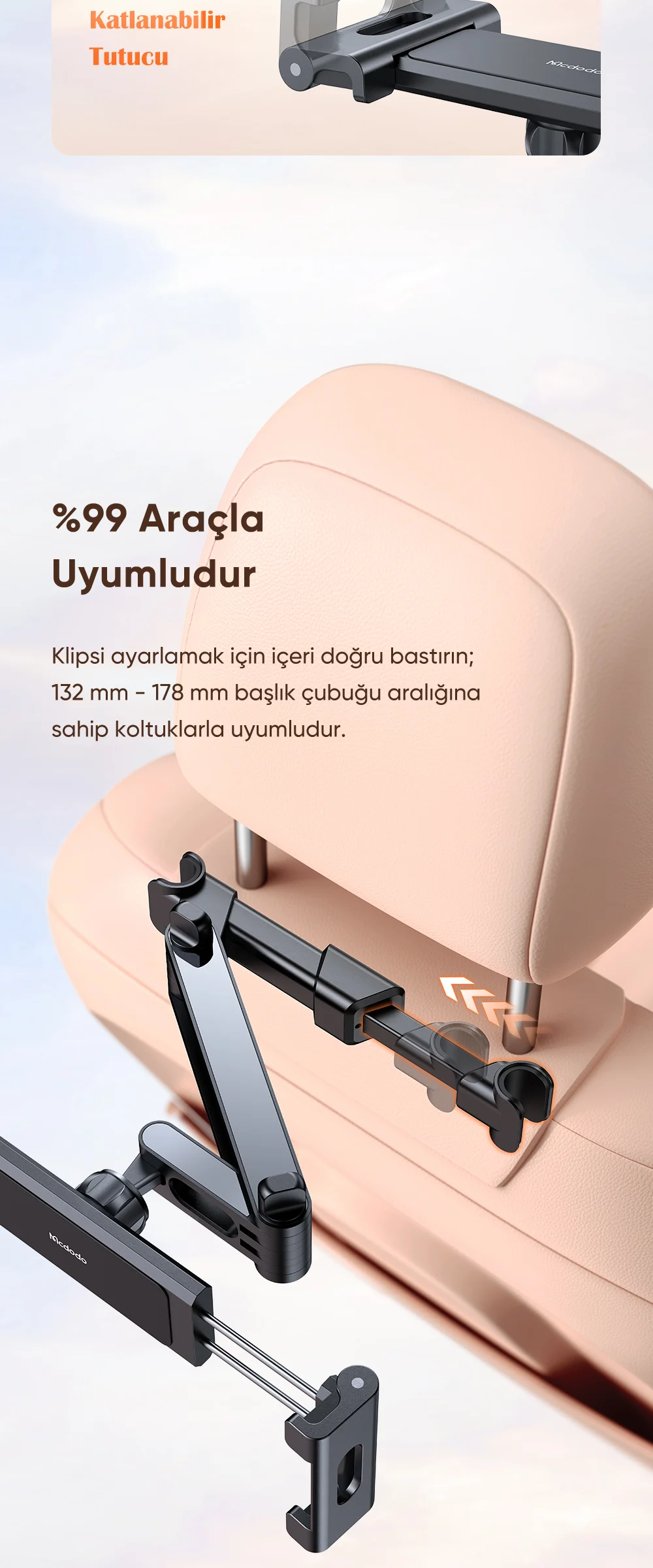 Mcdodo CM-4320 Araç Koltuk Arkası Tablet Tutucu ürün afişi · bölüm 8