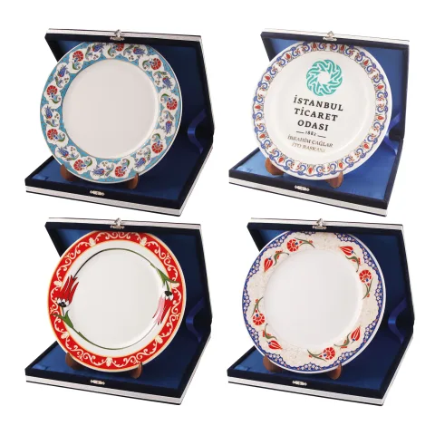 Pt-04 Düz İşlemeli Plaket Tabak